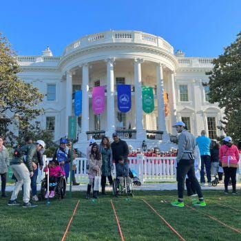 Participants at the White House easter egg roll
